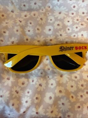 SHINER BOCK merch Yellow Sunglasses - Stylish drinking fun beer sunglasses